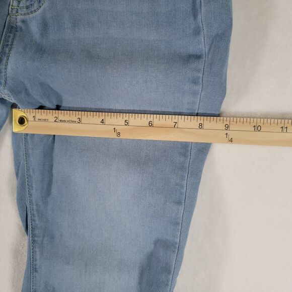 FREE PEOPLE Women's W 27 Stretch Raw Hem Flare Mid-Rise Jeans Blue Denim - Picture 10 of 13